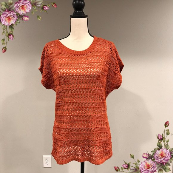 Dress Barn Sweaters - DressBarn NWT open knit short sleeve sweater